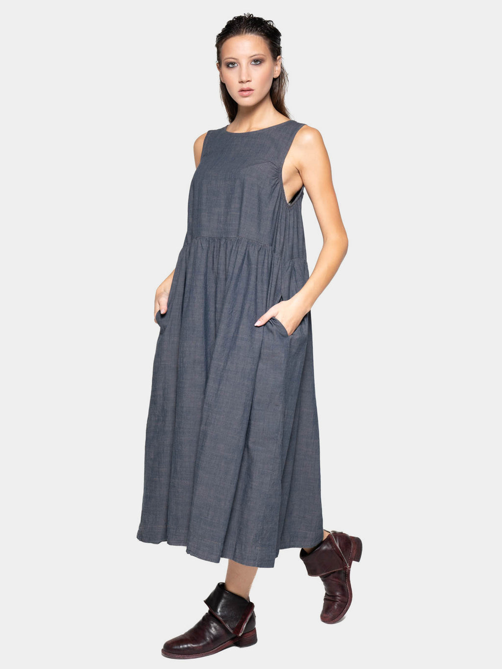 Baci Darted Tier Sleeveless Dress in Riverside