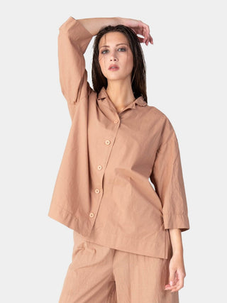 3/4 Long Sleeve Cotton Shirt - Baci Fashion