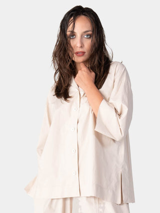 3/4 Long Sleeve Cotton Shirt - Baci Fashion