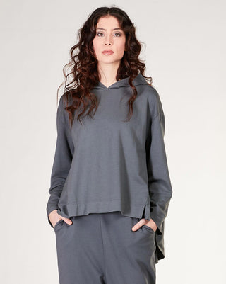 Rolled Hood Flyaway Sweater