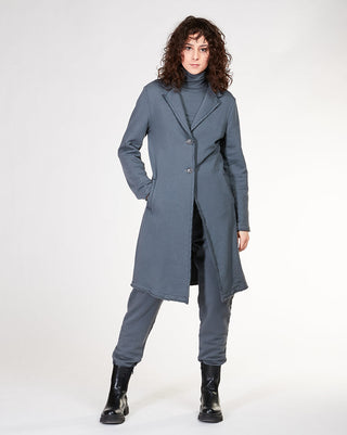 Single-Breasted Raw Seam Overcoat