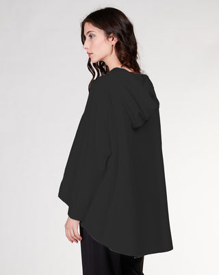 Rolled Hood Flyaway Sweater