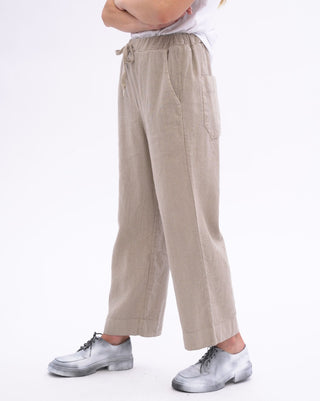 Elastic Cotton Linen Blend Pants