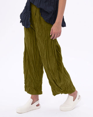 Pleated Crinkled Palazzo Pant