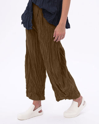 Pleated Crinkled Palazzo Pant