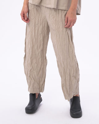 Pleated Crinkled Palazzo Pant