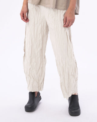 Pleated Crinkled Palazzo Pant