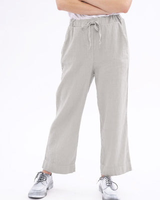 Elastic Cotton Linen Blend Pants