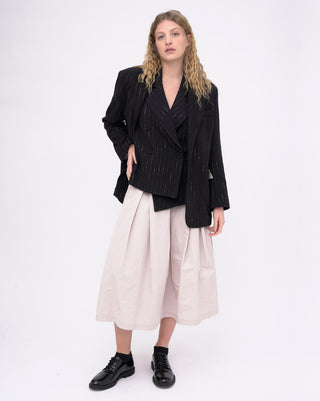 2 Pocket Cotton Striped Blazer Jacket