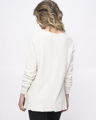 V-Neck Raw Seam Sweater