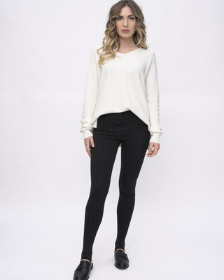 V-Neck Raw Seam Sweater