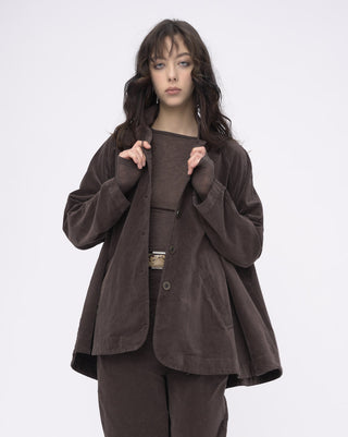 Cotton Flare Button Coat