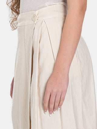 Box Pleated Midi Skirt