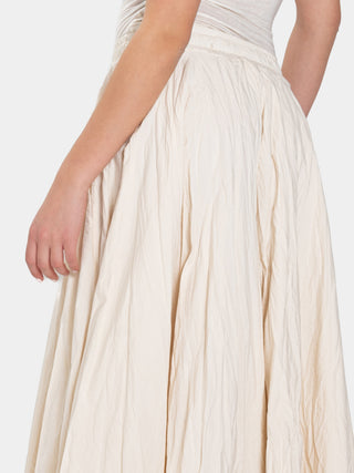 Double Layer Half Circle Midi Skirt