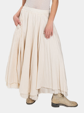 Double Layer Half Circle Midi Skirt