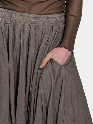 Double Layer Half Circle Midi Skirt