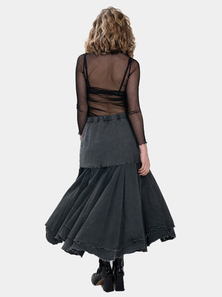 Cotton-Linen Mini Skirt