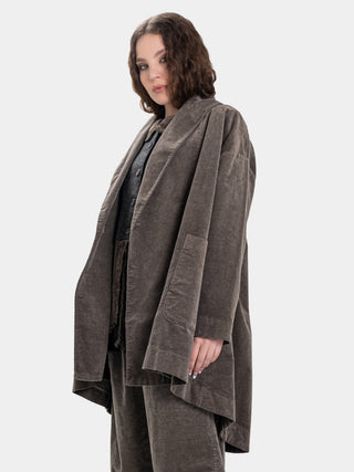 Vintage Look Shawl Collar Coat