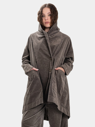 Vintage Look Shawl Collar Coat