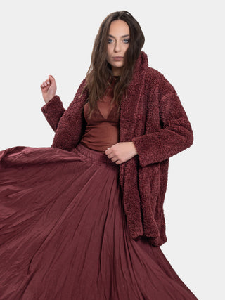 Shawl Collar Teddy Coat