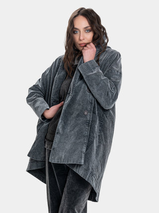 Vintage Look Shawl Collar Coat
