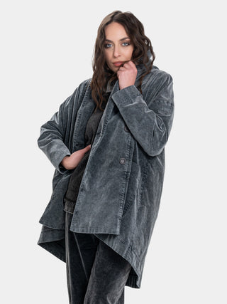 Vintage Look Shawl Collar Coat