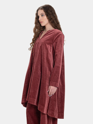Velvet V-Neck Tunic