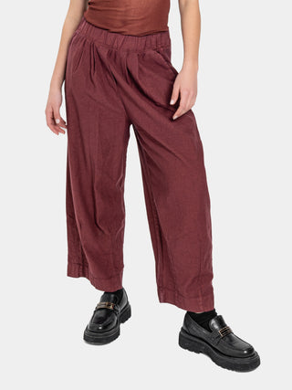 Elastic Waist Pleated Trousers