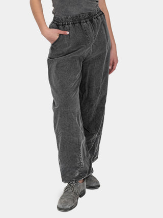 Padded Cotton Elastic Waist Trousers