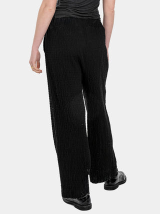 Embossed Elastic Waist Trousers