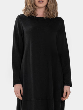 Knit Collar Midi Sweatshirt Dress