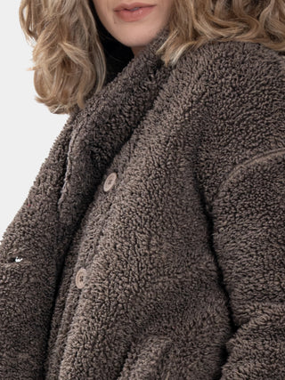 Shawl Collar Teddy Coat