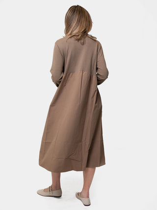 Long Sleeve Cotton Midi Poplin Dress Baci Fashion Long Sleeve Cotton Midi Poplin Dress Baci Fashion
