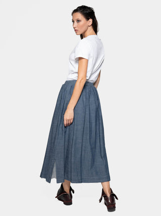 Layered Hem Midi Skirt