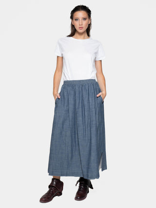 Layered Hem Midi Skirt