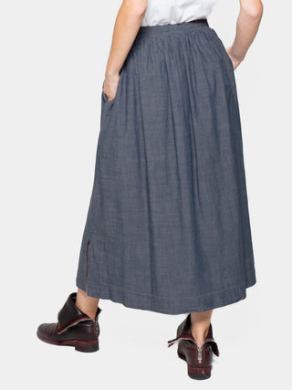 Layered Hem Midi Skirt