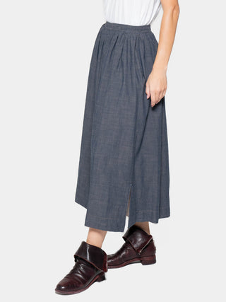 Layered Hem Midi Skirt