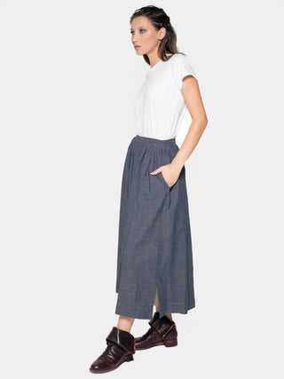 Layered Hem Midi Skirt