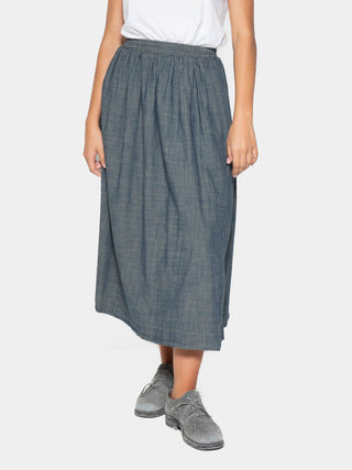 Layered Hem Midi Skirt