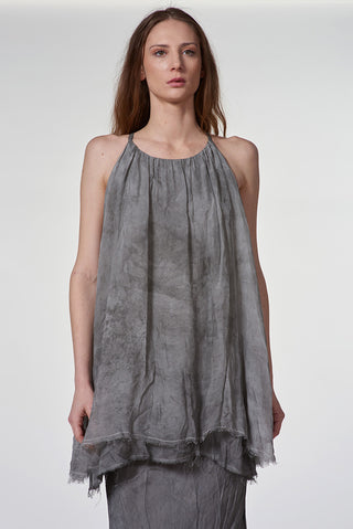 Double Layer Top with Halter Neckline