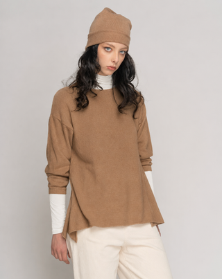 Rolled Cuffed Crewneck Sweater