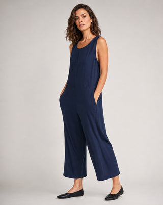 Cotton-Tiered-Tank-Jumpsuit-navy-blue by baci fashion