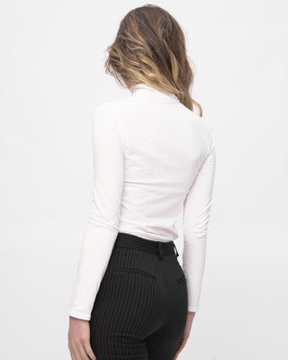 Cowl-Turtleneck-Long-Sleeve-T-Shirt-back view by baci fashion