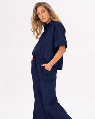 Drop-3-4-Sleeve-Cotton-Button-Up-Shirt-side by baci
