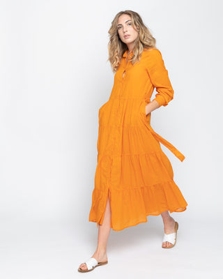 Tie-Waist-Tiered-Button-Up-Shirtdress-orange by baci fashion