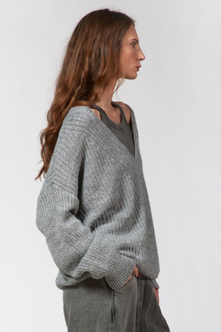 Alpaca Blend V - Neck Sweater - Baci Fashion