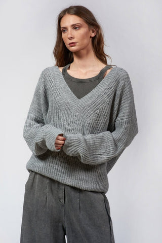 Alpaca Blend V - Neck Sweater - Baci Fashion
