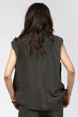 Asymmetrical Vest with Embroidery - Baci Fashion