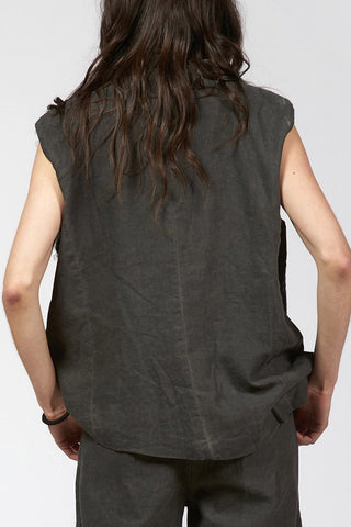Asymmetrical Vest with Embroidery - Baci Fashion
