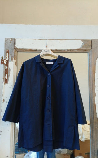 Back Pleats 3/4 Sleeve Shirt - Baci Fashion